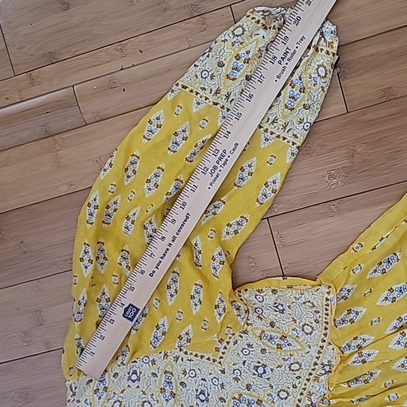 Anthropologie Prairie Boho Baby Doll Blouse V-neck print balloon Sleeves SZ L - Picture 12 of 12